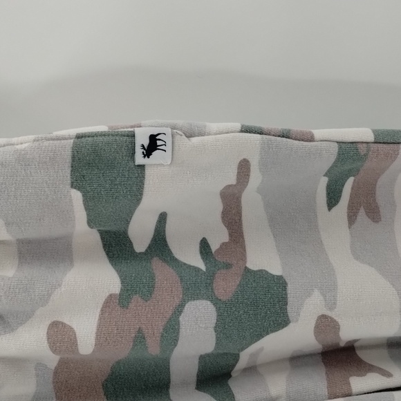 Abercrombie kids jogger sweatpants size 7 8 green gray camo unisex drawstring - Picture 4 of 7